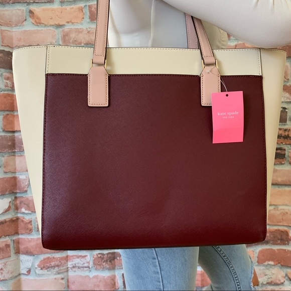 Kate spade Cameron LARGE laptop Tote cherrywood - Picture 6 of 8